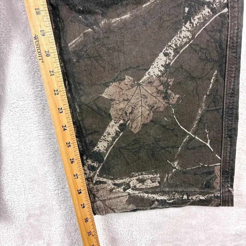 Hollister Jeans Mens 32x30 Brown Real Tree Camo Baggy Carpenter Skate Grunge Y2K - Picture 8 of 14